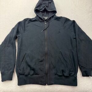 Jordan Brand Mens Full Zip Hoodie Black Gym Performance Size L